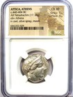 Attica Athens Owl Silver Ar Tetradrachm 440-404 Bc - Ngc Choice Xf - 5 5 Strike