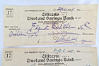 1928 Cancelled Checks Lot   Citizen s Trust   Savings Bank   Los Angeles  Ca