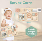 Montessori Busy Board For Toddlers - Wooden Sensory Board Activity Board For