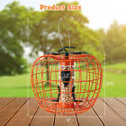 Squirrel-proof Pumpkin Bird Feeder W  Cage 4 Metal Ports 4 Perches Drainage Hole