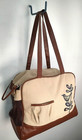 Pet Carrier Bag Purse Tote For Small Dog Tan Brown 15 x7 5 w X 11 d Mesh Sides