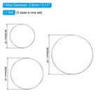 Dream Catcher Rings Set 3 Sizes Metal Macrame Wreath Floral Round Hoop Silver