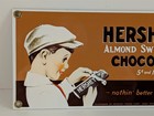 Hershey s Almond Sweet Milk Chocolate Boys 13-5 8  Ande Rooney Enamel Steel Sign