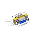 2pcs Rs232 Serial Cable 9 Pin Db9 Male To Female Gender Changer Coupler Adapt   