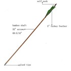 Archery Bamboo Arrows 32 Inch Hunting Arrow For Recurve Longbow pack Of 12 