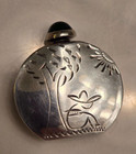 Vintage Mexican Etched Sterling Silver Snuff Bottle-marked 1 5     1269