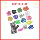 Ymccool 100pcs Cat Nail Caps tips Pet Cat Kitten Paws Covers Control Paws Of 10 