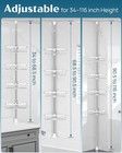 Rustproof Shower Corner Caddy Organizer For Bathroom  4 Adjustable Shelves With