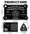 Black Ouija Wooden Board Game Spirit Hunt Planchette Accessories Games Supplies