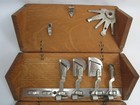 Antique Singer Wood Puzzle Box - Patented February 19  1889 - Sewing Accessories