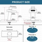 Matte Black Led Waterfall Bathroom Sink Faucet Vanity Basin 1 Handle Mixer Tap