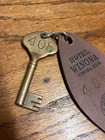Vintage Hotel Winona Minnesota Skeleton Brass Key And Wood Fob Room 408 Rare