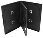 3 Pack Standard Black Dvd Replacement Movie Cases 14mm 6 Disc With Clear Sleeve
