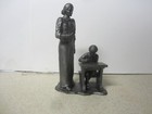 Michael Ricker Pewter Signed Numbered 1988 Sculpture School Teacher With Student