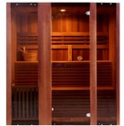 4 6 Person Indoor Wet Dry Traditional Sauna Steam Spa W  Bluetooth Sound System