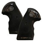 Colt Python Black Rosewood Grips Black Medallion With Silver Colt Letters