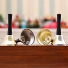 Gold Steel Hand Bell Loud Call Bell Alarm  Family Loves  Musical Hand Bells7162