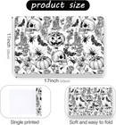 30 Pack Halloween Paper Place Mats  Vintage Gothic Skull   Pumpkin Black And Whi