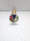 Vintage Kaleidoscope Signed Sheryl Koch 1987 Chesnik-koch 9  Brass W  Wood Base