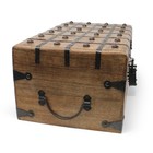 Treasure Chest Wooden Box With Antique Iron Lock And Skeleton Key  x-large 17   
