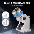 Omtech Rotary Axis 80mm 3 Jaw Rotary Attachment For Fiber Laser Engraver Marker