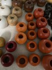 Large Lot Of Vintage Macrame Supplies Large To Sm Assorted Rings Wood Beads