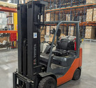 Toyota 8fgu25 5000lb Reconditioned Propane Forklift Quad Mast 4 Function