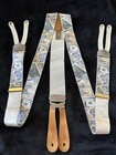 Trafalgar Limited Edition    its A Global Market    Braces  silk And Leather Euc