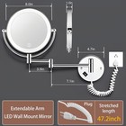 Wall Mounted Lighted Makeup Mirror With Magnification wall Mount Magnifying Mirr