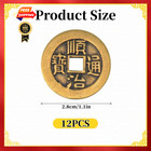 12-pack 1 1 Inch Brass Feng Shui Coins  Chinese I-ching Lucky Money For   
