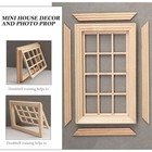 Toyvian Miniature Windows For Crafts  1 12 Scale Dollhouse Wooden Window Fram   