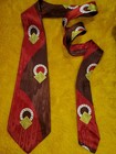 1940s 1950s Bold Vintage   Mens Dress Tie   Brown   Red   Atomic Space Age   52 