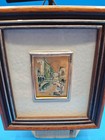 Vintage Miniature Framed Litho On 23k Gold Sheet Edizioni D arte Authenticated
