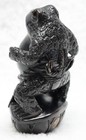 Vintage Hand Carved Wood Sumo Frog Or Toad Warrior Netsuke - Signed
