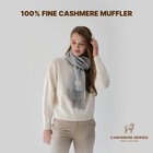 100  Fine Cashmere Gray Scarf   Soft Warm Men Women Winter Muffler