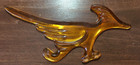 Vintage Mid Century Modern Orange Lucite Acrylic Roadrunner Molded Figurine