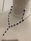 Crystal  Necklace Earrings Jewelry Set Blue