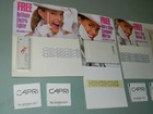 Sealed Vintage Capri Cigarettes Lot Scripto Lighter Pocket Mirror Pens Matches