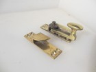Vintage Brass Sash Window Latch Lock Fastener Catch Old Handle Antique Oval