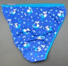 Vintage Y2k L e i  Girls Cotton Blue Kitty Panties Size Medium New With Tags
