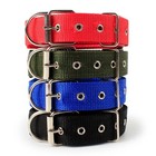 Adjustable Nylon Dog Collar For Small Medium Large Dogs Stylish Solid Pet Collar