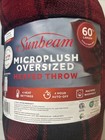 Sunbeam Microplush Oversized Heated Throw   Blanket 60  X 80    4 Heat Settings