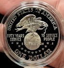 1991 S Uso 50th Anniversary Proof Commemorative Silver Dollar Ogp coa Gem Cameo 