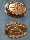 Set Of 4 Copper Tone Cake Pan  jell-o Mold  wall Hangings Vintage Four Seasons