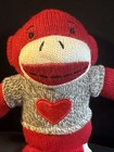 Dan Dee Sock Monkey Plush - Red With Red Heart 9 