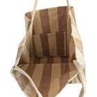 Vintage Two Tone Brown Canvas Tote Bag 15  X 14 
