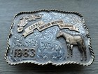 Vtg  1983 Ccphc Amareur Western Pleasure Belt Buckle Sterling Overlay Sh