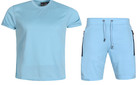 Men s Blank Classic Summer Outfit 2-piece Set Short Sleeve T Shirts And Shorts