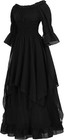 Oumbivil 7 Pcs Women Renaissance Dress Adult Pirate Costume Medieval Viking Fair