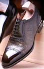 Handmade Men s Dark Brown Leather Oxford Lace-up Formal Dress Handmade Shoes